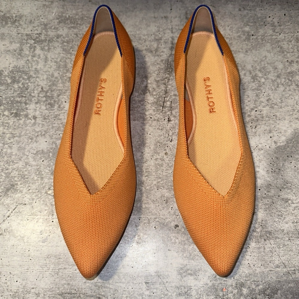 Rothys Shoes Size 10 Tangerine, The Point Style